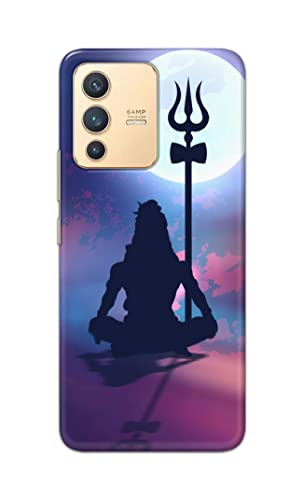 Image of Printed Hard Back Cover Case for Vivo V23 5G Back Cover (Lord Shiva) -1302