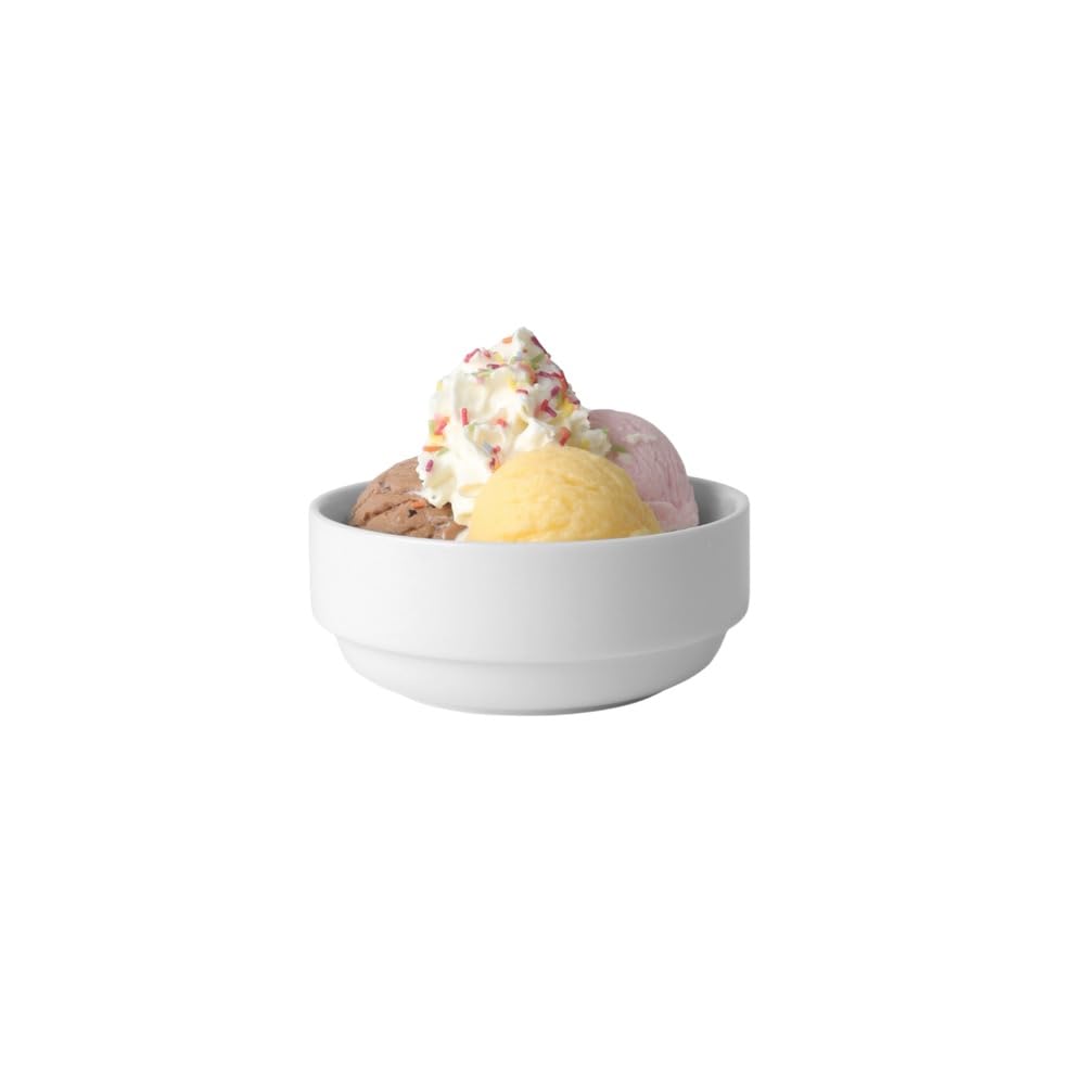 Holst Porzellan GVR 012 B1 - Juego de 6 cuencos de porcelana (12 cm, 0,40 L, redondos, 12 x 12 x 5,1 cm), color blanco