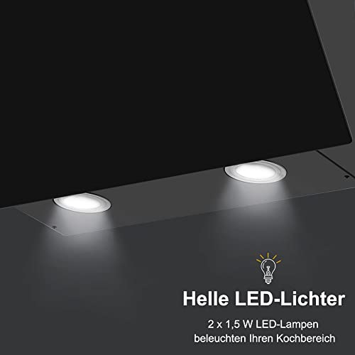 Gasland-Chef-AR60BS-Campana-Extractora-Decorativa-60cm-Campana-Extractora-de-Pare-Cocina-Inclinada-600-mh-3-Velocidades-de-Exrtaccion-Tacto-del-Sensor-Negra