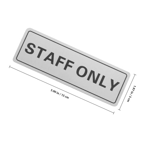 LOLIPPYY スタッフ専用サインプレート アルミ製 取り外し可能 ドア用 標識マーク オフィス店舗対応 簡単設置 洗練されたデザイン 多用途使用