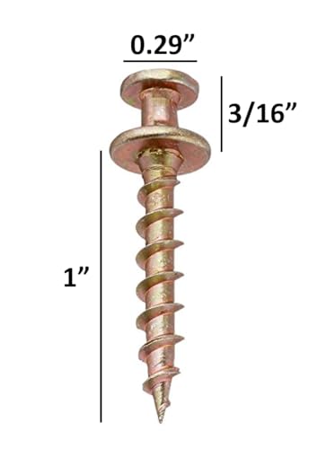 Image of Hangman Products Double Headed Bear Claw Hanger 4-in-1 Picture Hanging Screws Hooks for D-Rings, Sawtooth, Wire and Keyhole Frames up to 100LBS (100 Pack) 1 inch, Gold, BCK-100