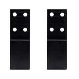 2 Pcs Bed Frame Legs Replacement Parts Bed Feet Furniture Support Leg Reinforcement Kit for Wooden Beds Table Cabinet Sofa Bolt-On Direct Replacement Straight Leg Replace Part Not Plastic Black 4inch