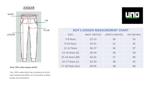 Image of Boys Cotton Basic Cargo Jogger Pants - Slim Fit - Available in L and XL