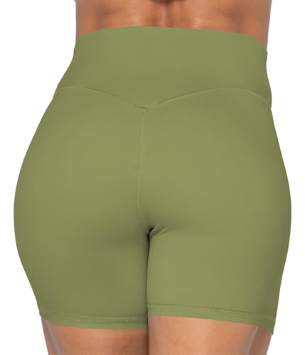 Image of Sunzel No Front Seam High Waist Biker Shorts for Women, Squat Proof Yoga Workout Gym Bike Shorts
