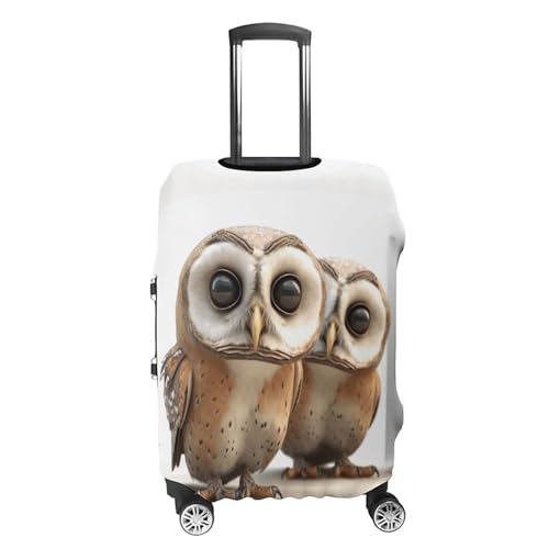 Anti-Scratch Luggage Cover Funny Owl Printed Luggage Case Protector Washable Suitcase Covers Elastic Suitcase Protector for Size M (22-24 inch) Luggage4