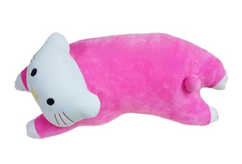 Image of Tickles Cute Kitty Cat Soft Stuffed Plush Animal Bloster Pillow Cushion for Kids Boys & Girls Birthday Gift (Size: 48 cm Color: Pink)