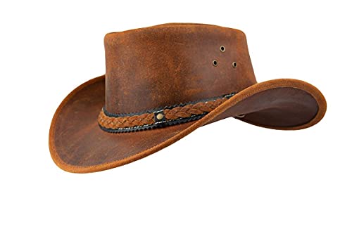 Black Jungle ARAMAC - Sombrero de cuero para vaquero, diseño de Australia, Ocker, L Cover