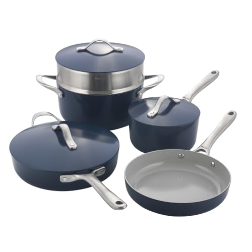 ProCook Soho Non-Stick Induction Pan Set (Blue, 5 Piece) 10 Year Guarantee
