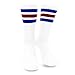 Men's Sports Stripes Cotton Half Cushion Crew Socks 3-pair Pack (White), Sock Size 10-13, Shoe Size 8-12