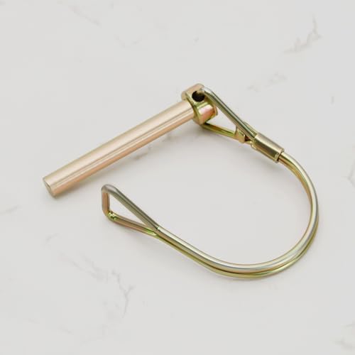 EMSea 4 X D-Form 6mm robuste Welle Verriegelung Stift Sicherungsdraht Sicherungsstift Zapfwellenstift geeignet für Bauernhof Anhänger Pferdetransporter landwirtschaftliche Maschinen