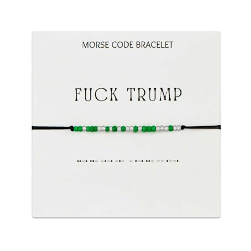 F*ck Trump Morse Code Bracelet For Women, Anti-Trump Activist Bracelet Political Gift For Friend Friendship Best Friend Gift Jewelry