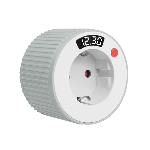 2 unidades de enchufe mecánico con temporizador, CA 230 V, 16 A, 3680 W, temporizador de cuenta atrás con indicador LED, 24 horas, temporizador digital, temporizador diario para electrodomésticos