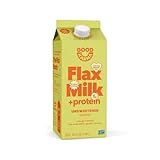 Good Karma Unsweetened Flaxmilk +Protein, 64 Ounce, 5g Plant Protein + 1200mg Omega-3 Per Serving, Plant-Based Non-Dairy Milk Alternative, Lactose Free, Nut Free, Vegan