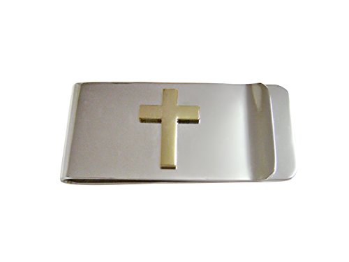 Kiola Designs Gold Toned Classic Religious Cross Money Clip