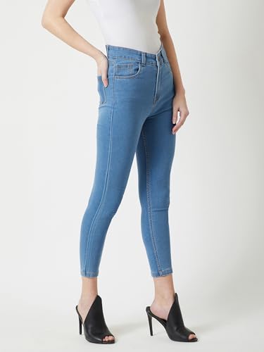Image of Miss Chase Women's Skinny High Rise Cropped Stretchable Denim Jeans