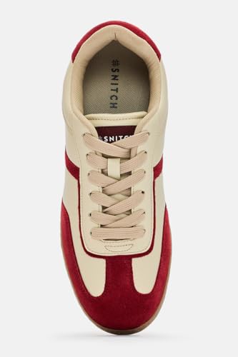 Image of SNITCH Men's Sneakers | PU+Suede Upper & Durable TPR Outsole | Lace-Up Closure & Padded Collar | Versatile Low-Top Sneakers | Stylish Casual Footwear