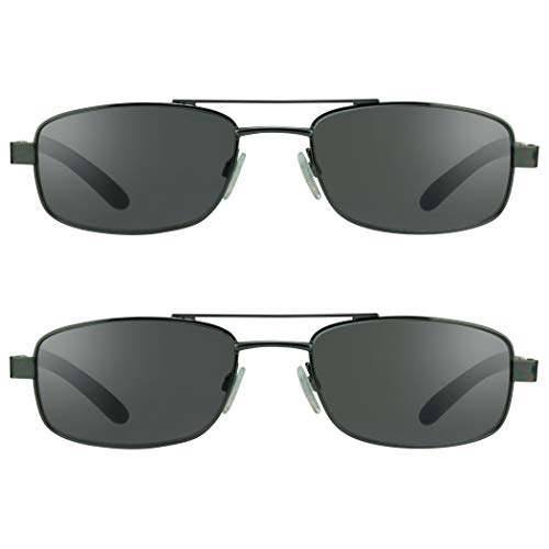 Image of proSPORT Reading Glasses Tinted Full Lens Sun Readers Pilot Square Aviator NOT BIFOCAL