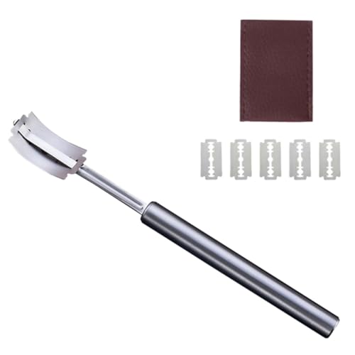 VERDANVERSE Cuchillo de Pan de Acero Inoxidable con Curvas Rebanador de Masa para Uso Doméstico Herramienta Resistente y Segura para Cortar Pan Pasteles y Pizza Cocina Hogar