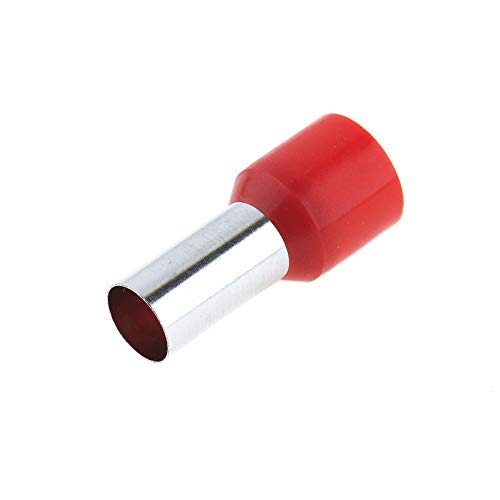 SeKi ISO 35.0 mm² Red Insulated Cable End Ferrules 35 mm² Professional Quality Pack of 50, 35mm²