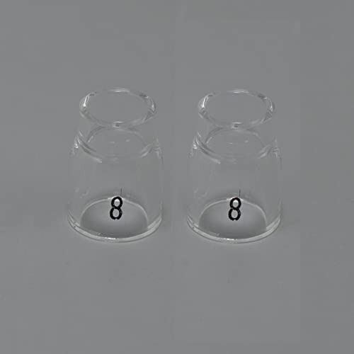 Image of RIVERWELD TIG Quartz Nozzle Clear Glass Cups 13N12 8# 1 /2 inch 12.5mm 4pcs