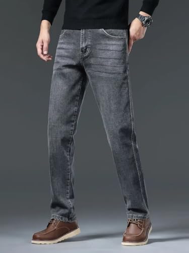 GRECIILOOKS Men's Smart Fit Stretchable Jeans - Gray GREY - Image 7