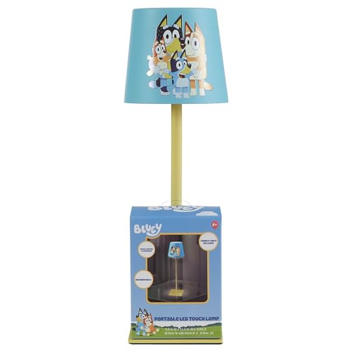 Bluey Kids Touch Night Light Lamp Rechargeable Battery Operated Bedroom Table Lamp with Touch On/Off Portable LED Desk Light with Charging Cord for Nursery & Childrens Room