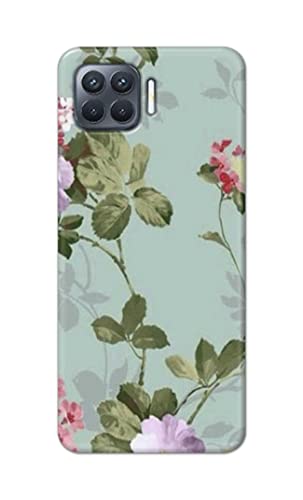 Image of Printed Hard Back Cover Case for Oppo F17 Pro | Oppo A93 4G | Oppo Reno4 F | Oppo Reno 4 F Back Cover (Floral Painting) -203