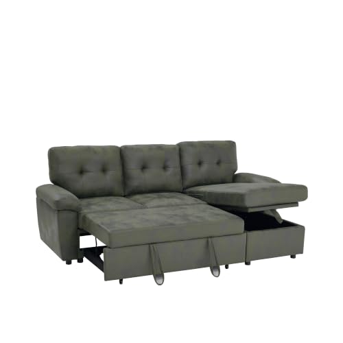 Image of KEIKI 88.5 inch Sectional Sleeper Sofa with Pull Out Bed,