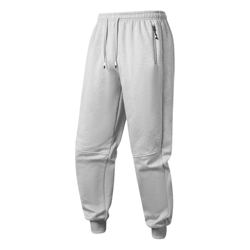 Mens Lightweight Sweatpants Elastic Waist Pants Stretch Drawstring Trousers Tapered Leg Pant Casual Slim Sweatpants