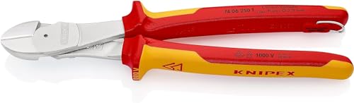 Alicates de corte diagonal cromados KNIPEX con fundas VDE y máxima precisión 2
