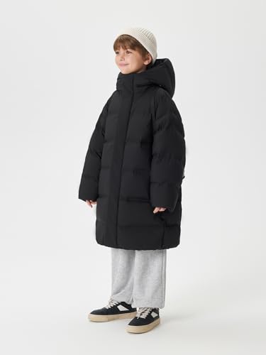 marc & janie Boys Ultralight Seamless Hooded Long Down Coat Full Zip Warm Jacket Outerwear 2415663