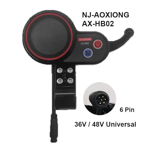 Vuzmode 電動スクーター LCDディスプレイ メーター 計器パネル 電源スイッチ スロットル 36V 48V TF-100 SEALUP JH-01 LIVIAE NJAX-T スクーターダッシュボードディスプレイ画面(NJ-AOXIONG AX-H