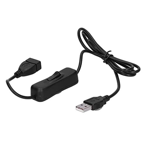aqxreight Cable de Extensión de Interruptor USB Macho a Hembra - Cable de Control de Alimentación 28AWG para Periféricos de PC, Luces LED, Ventiladores y Transmisión de Datos - Accesorios