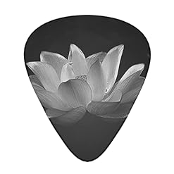 Ensemble de 12 médiators de guitare Lotus noir et blanc pour guitare acoustique, guitare électrique, contrebasse… - Les Beatles, Paul McCartney, John Lennon, RIngo Starr, George Harrison