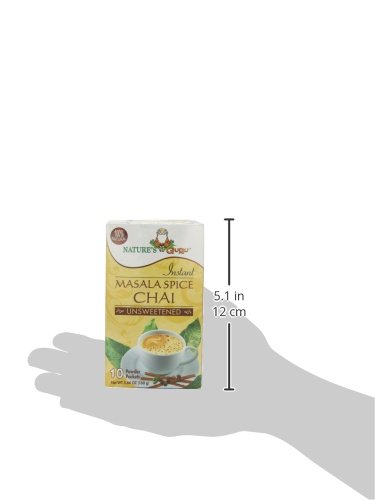 Nature's Guru Instant Masala Spice Chai Tea Drink Mix Unsweetened 10 Count Single Serve On-The-Go Drink Packets, 5.64 Ounce (Pack Of 1) (Mcu_Fba) #TOP6