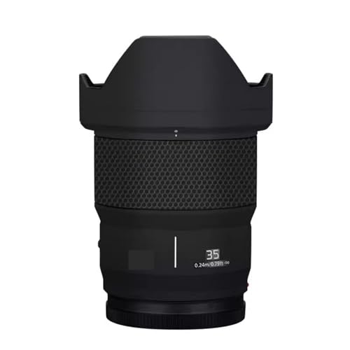 Film vinyle noir mat pour objectif Lumix S 35mm en reportage extérieur