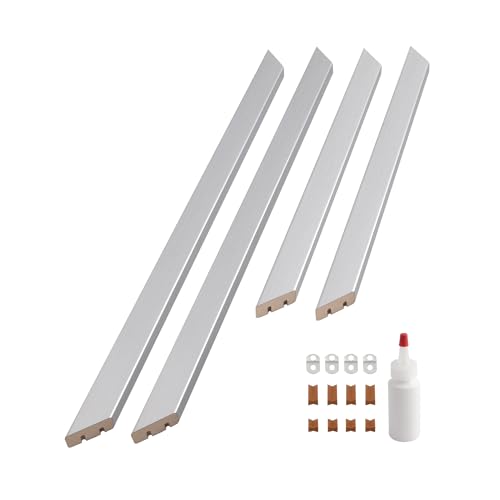 Frame My Mirror Add A Frame - Brushed Chrome Custom Size Mirror Frame Border Kit - Ideal for Bathroom - Moisture Resistant - Dawson Design - Mirror NOT Included