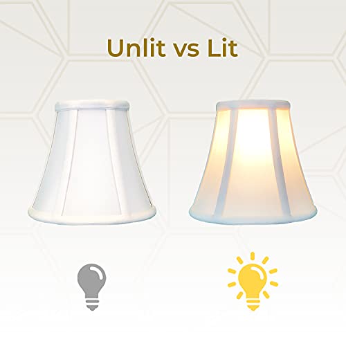 Image of Royal Designs, Inc. BSO-704UT-8WH True Bell Basic Lamp Shade with UNO Fitter, 4 x 8 x 6.5, White