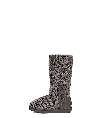 Bottes tricotées UGG K Classic Cardi unisexe souples et légères gris