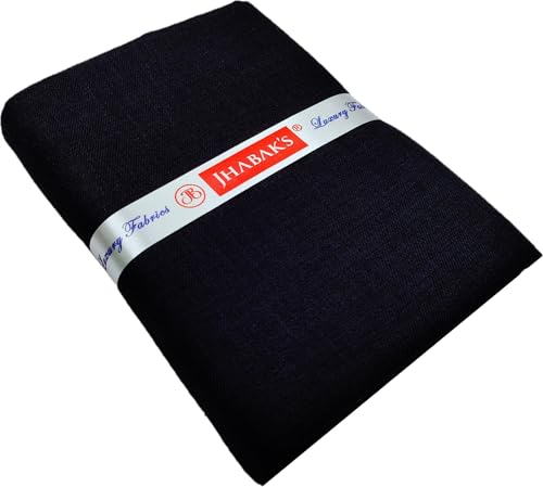 Image of JHABAK'S Unstitched Premium Cotton Blend Solid Shirt & Trouser Fabric - 2.25m Shirt Cloth - 1.30m Pant Piece (Pack of 2)