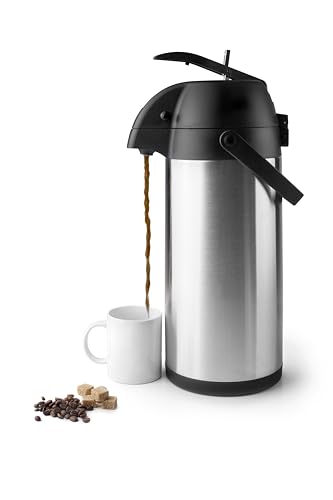 IBILI - Termo air pot Interior Cristal 1,9 lt., Acero Inoxidable, Doble pared con vidrio interior