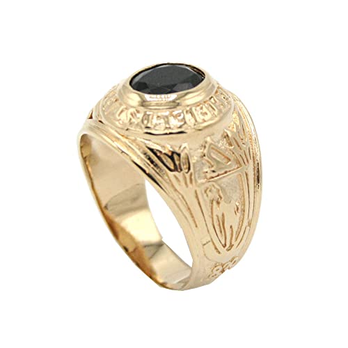Bague chevalière américaine plaqué Or prestige masculin taille 68