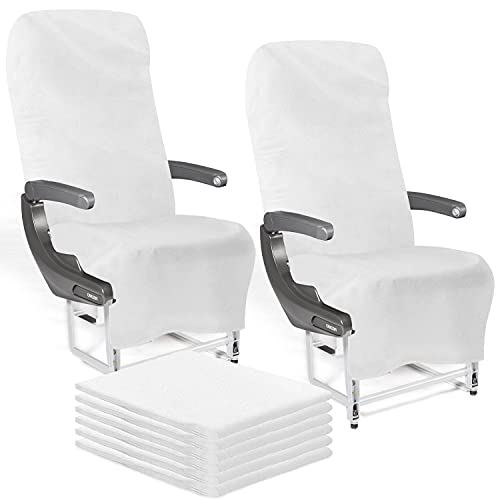 6 Pcs Disposable Airplane Seat Covers, Non-Woven Fabric Safety Protection Seat Cover Portable Disposable Seat Protectors for Airplane, Train, Bus, Car, Airplane, Office, Movie Theatre