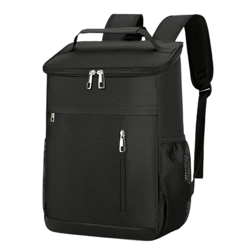 Bolsa de picnic a prueba, mochila aislada de enfriador - Mochila enfriadora de aluminio de aluminio - Bolsa térmica de diseño de almacenamiento multicapa para senderismo, voy