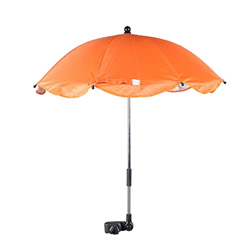 MUELODSIC Sombrilla para Cochecito con Clip Protección Uv Upf Paraguas Desmontable Resistente al Agua y Adaptable la Mayoría de Carros y Sillas de Paseo