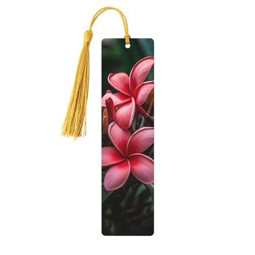 しおり 木製しおり 穴とタッセル付き 木製タグ プルメリア 木製 クラフト しおり ヴィンテージ しおり オーナメント 木製ブックマーク 女性用 男性 本好きの方 ギフト ゴールド