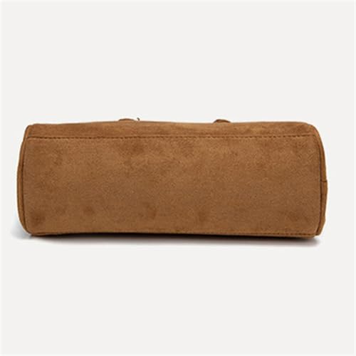 Women Suede Tote Bag Retro Top Handle Shoulder Bags Handbag Boston Clutch Purses4