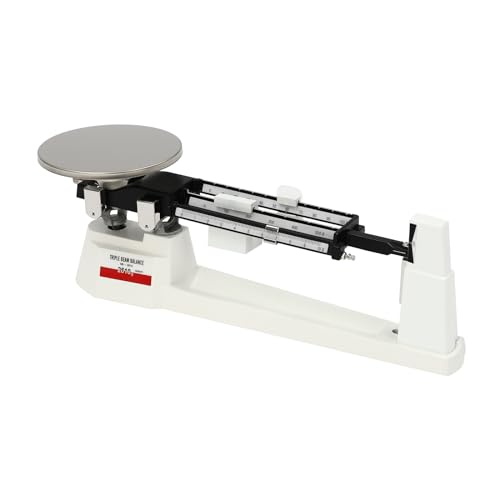Triple Beam Scale, 2610g/5.75lbs Triple Beam Mechanical Balance Scale with Two 1kg Weights and One 500g Weight, Mechanical Lab Scale for Electronics Industry, Agriculture, Textiles