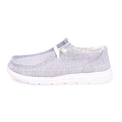 Image of Women's Canvas Loafers, Comfortable Slip-On Walking Shoes