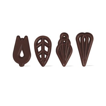Pastry Chef's Boutique Belgian Chocolate Decoration Victory Assortment for Cupcake, Hot Cocoa, Ice Cream Cookies Cake Decorating Belgian Chocolate Decoration Victory Assortment - 315 pces